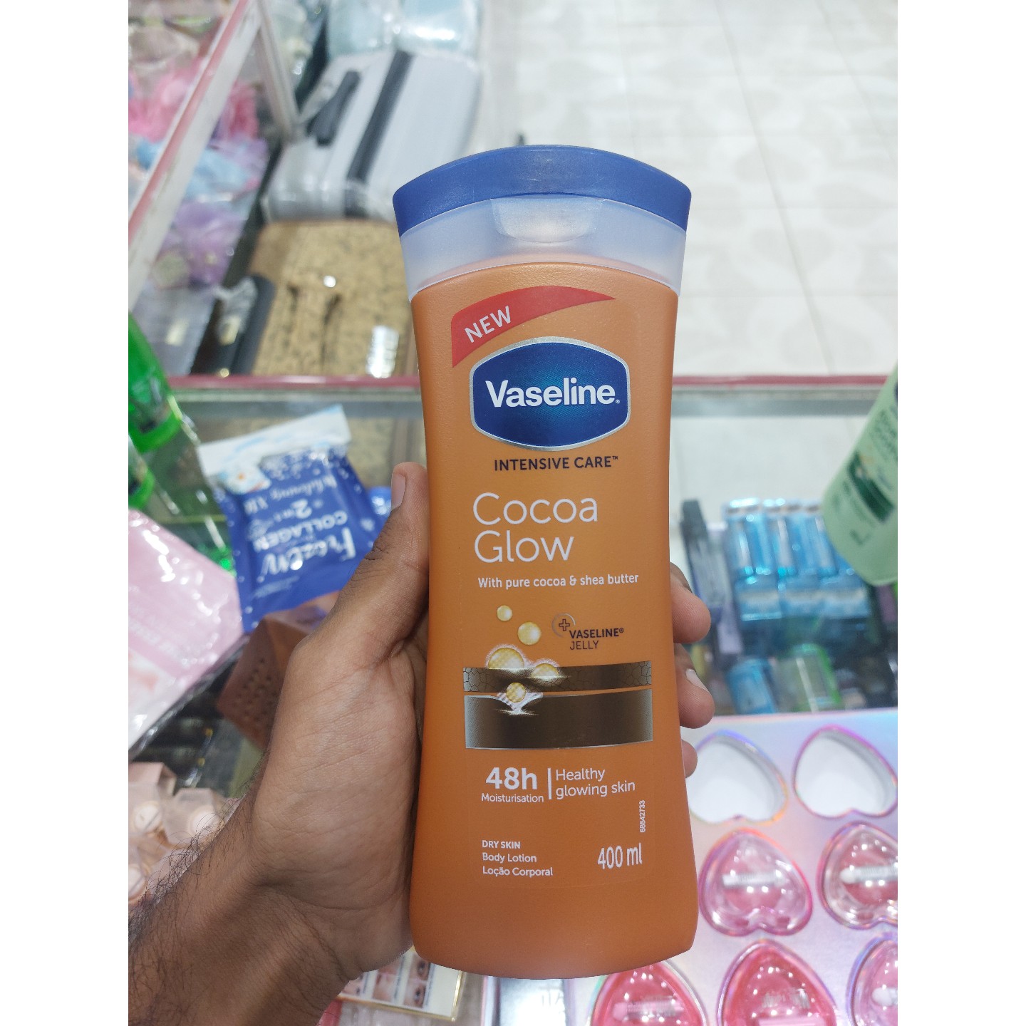 لوسیون بدن وازلین 400 میل اورجینال مدلcocoa glow